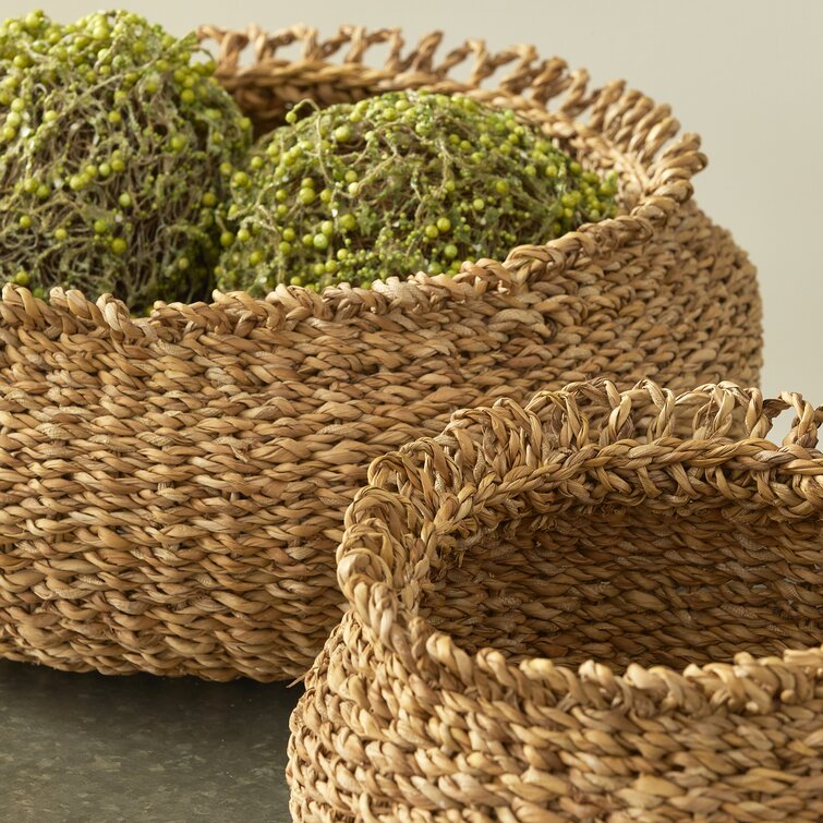 Joss & Main 3 Piece Seagrass Basket Set Wayfair